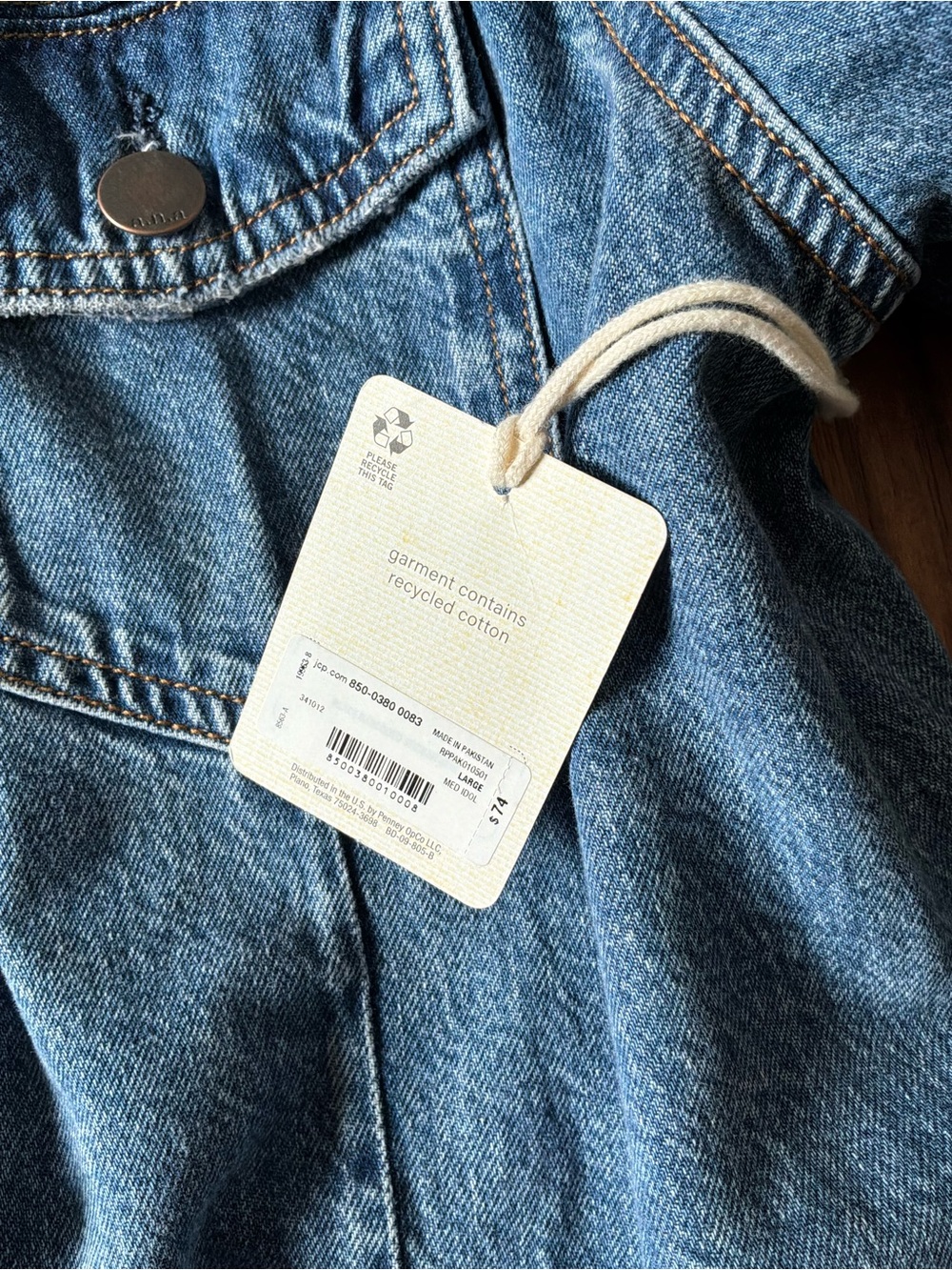 a.n.a Dark Blue Denim Long Sleeve Shirt Dress - Picture 9 of 13